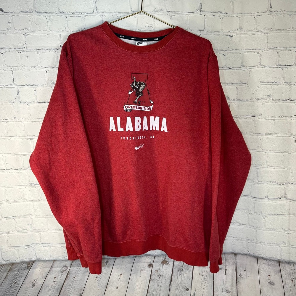 Nike Alabama Crimson Tide Sweatshirt Mens XL Red Big Al Elephant DJ8072-698